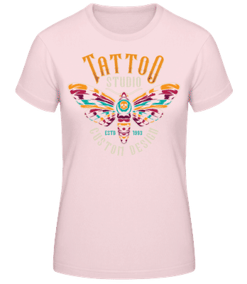 Tattoo Studio Custom Design - Dámske basic tričko - Ružová - Predné