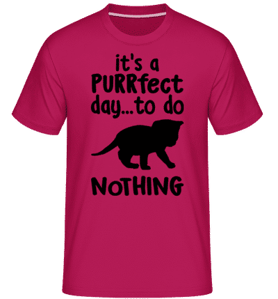 It's A Purrfect Day -  Shirtinator Men's T-Shirt - Magenta - Front