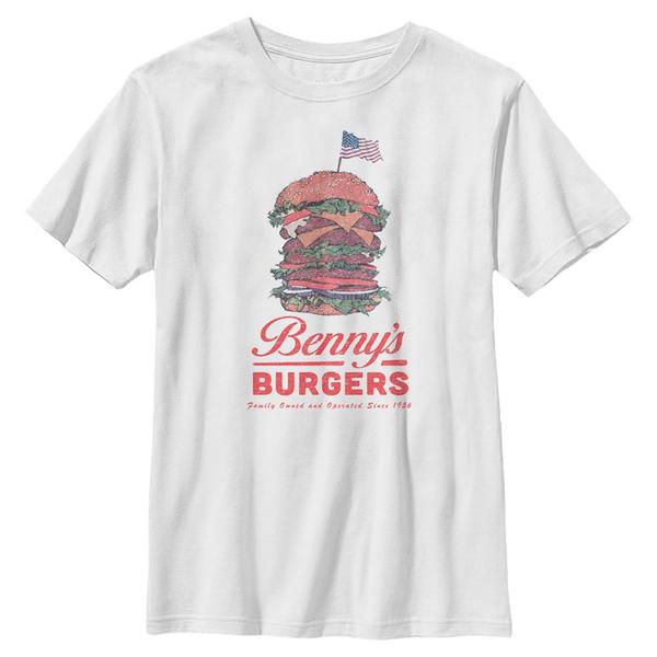 Preview: Netflix - Stranger Things - Benny's Burgers Good Ol' Benny's - Kids T-Shirt - White - Front