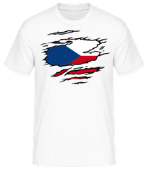Zerrissene Flagge Tschechien · Männer Basic T-Shirt