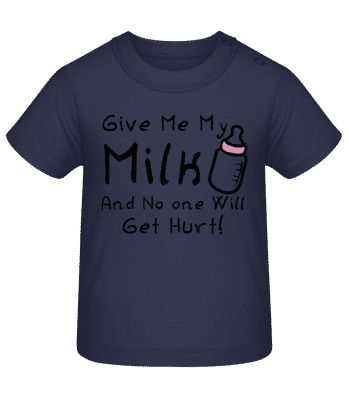 Daj mi moje mlieko - Tričko pre bábätká - Namornícka modrá - Predné