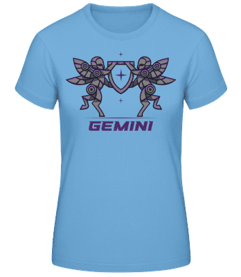 Mecha Robotic Zodiac Sign Gemini - Dámské basic tričko - Světle modrá - Napřed