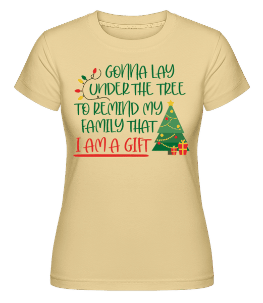 Preview: Gonna Lay Under The Tree -  Shirtinator Women's T-Shirt - Yellow - Front