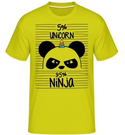 5% Unicorn 95% Ninja -  T-Shirt Shirtinator homme - Citron vert - Devant