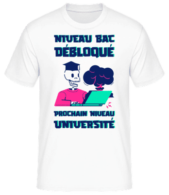 Niveau Bac Débloqué - T-shirt standard Homme - Blanc - Devant