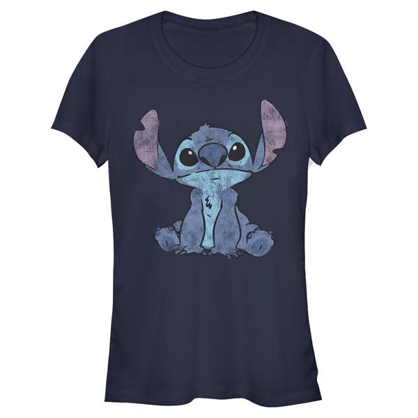 Aperçu: Disney Classics - Lilo & Stitch - Stitch Simply - Femme T-shirt - Bleu marine - Devant