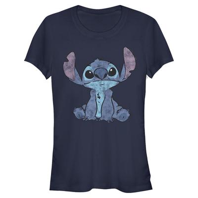 Disney Classics - Lilo & Stitch - Stitch Simply - Femme T-shirt - Bleu marine - Devant