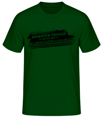 Monster Truck Tire Track - Camiseta básica para hombre - Verde botella - delante