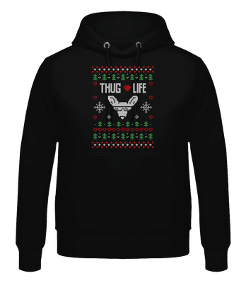 Thug Life - Männer Hoodie - Schwarz - Vorne