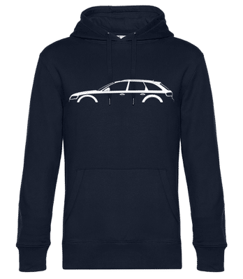 'Audi A4 Allroad (B8)' Silhouette - Pánska štandardná mikina s kapucňou - Namornícka modrá - Predné