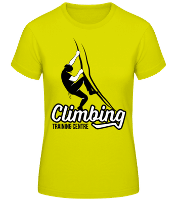 Climbing Training Centre White - Women's B&C T-Shirt - Neon green - Front