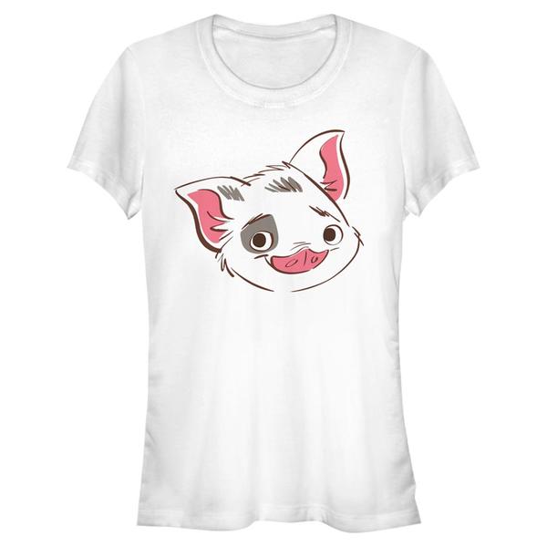 Aperçu: Pixar - Vaiana : La Légende du bout du monde - Skupina Big Face Pua - Femme T-shirt - Blanc - Devant