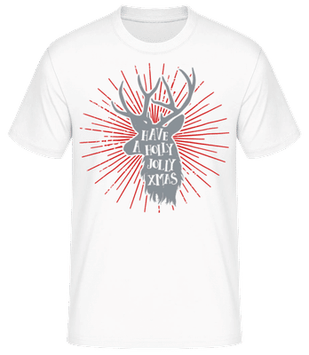 Have A Holly Jolly Xmas - Männer Basic T-Shirt - Weiß - Vorne