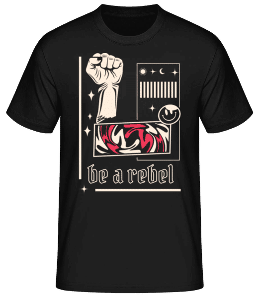 Aperçu: Rebel - T-shirt standard Homme - Noir - Devant