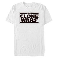 Star Wars - The Clone Wars - Logo Clone Wars - Männer T-Shirt - Weiß - Vorne
