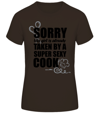Super Sexy Cook - Women's Basic T-Shirt - Brown - Front