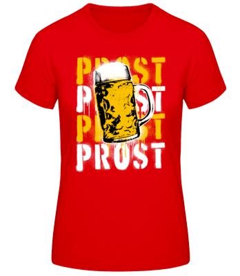 Prost - Frauen Basic T-Shirt - Rot - Vorne