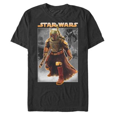 Star Wars - Book of Boba Fett - Boba Fett Hunter For Hire - Homme T-shirt - Noir - Devant
