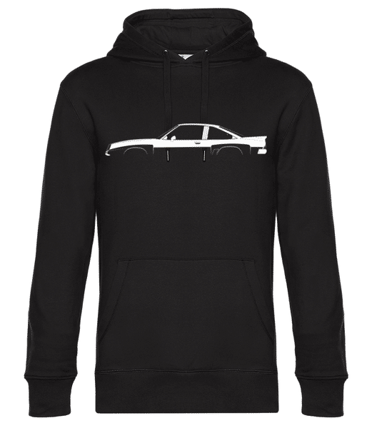 Aperçu: 'Opel Manta 400 B' Silhouette - Sweat à capuche premium Unisexe - Noir - Devant