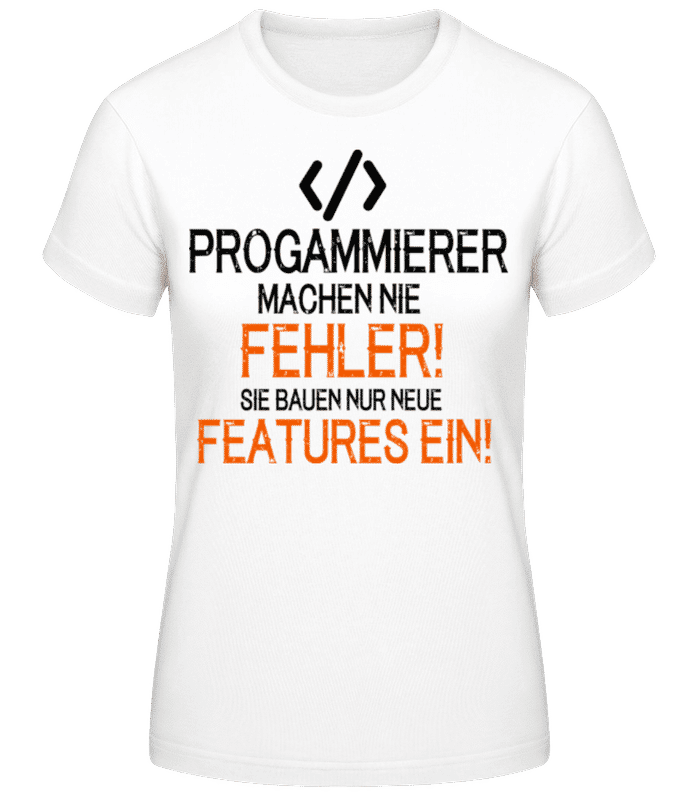 Vorschau: Programmierer Bauen Features - Frauen T-Shirt B&C - Weiß - Vorne