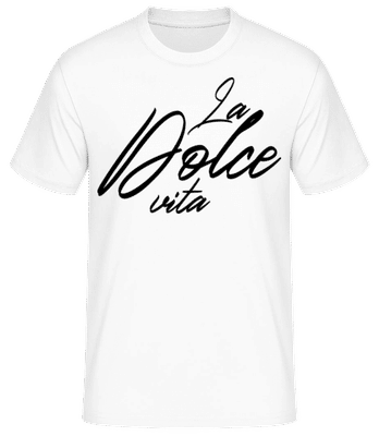 La Dolce Vita - T-shirt standard Homme - Blanc - Devant