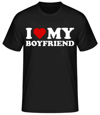 I Love My Boyfriend - Men's Basic T-Shirt - Black - Front