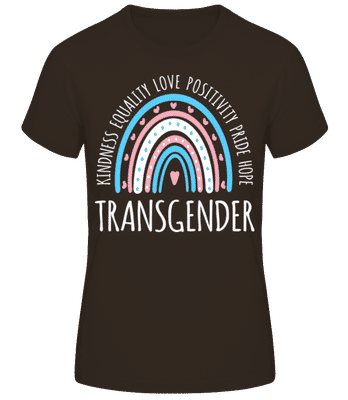 LGBTQ Transgender - Camiseta básica de mujer - Marrón - delante