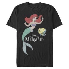 Disney - Ariel La Petite Sirène - Ariel & Flounder Mermaid Friends - Homme T-shirt