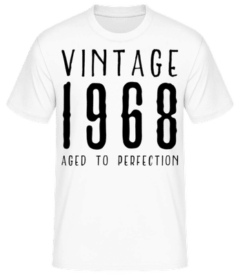 Vintage 1968 vo veku k dokonalosti - Pánske basic tričko - Biela - Predné