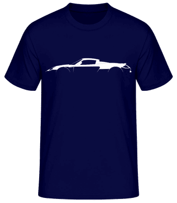 'Porsche Carrera GT' Silhouette - Männer Basic T-Shirt - Marine - Vorne