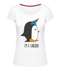 I'm A Unicorn Penguin · Frauen T-Shirt U-Ausschnitt