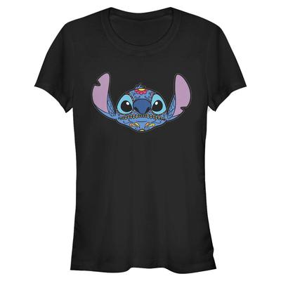 Disney Classics - Lilo & Stitch - Stitch Sugar Skull - Dámské Tričko - Černá - Napřed