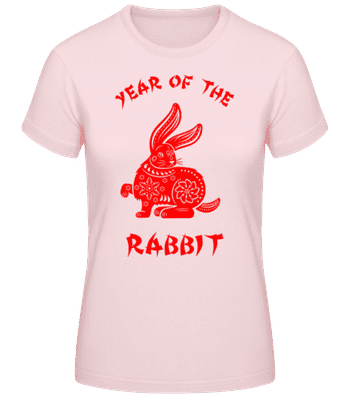 Chinese Zodiac Year Of The Rabbit - Frauen Basic T-Shirt - Rosa - Vorne