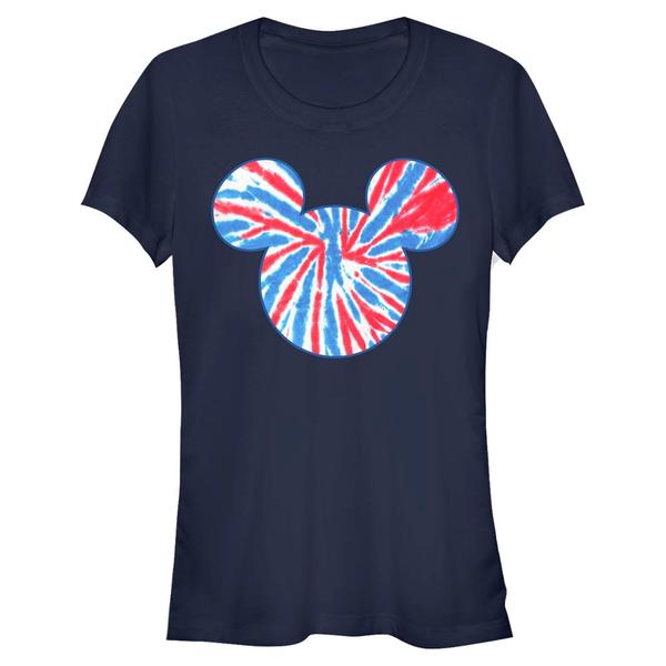 Aperçu: Disney - Mickey Mouse - Mickey Tie Dye Americana - Femme T-shirt - Bleu marine - Devant