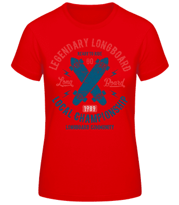 Legendary Longboard - T-shirt standard Femme - Rouge - Devant