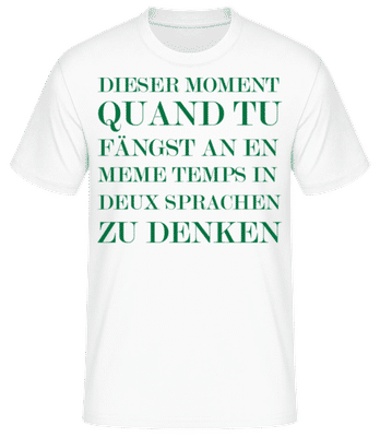 Bilingue Allemand Français - T-shirt standard Homme - Blanc - Devant