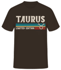 Sternzeichen Taurus Limited - Männer Basic T-Shirt - Braun - Vorne
