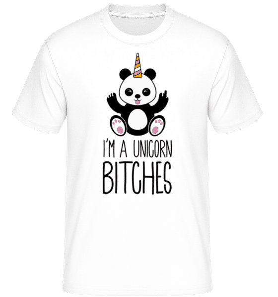 Preview: Pandicorn Bitches -  Shirtinator Men's T-Shirt - White - Front
