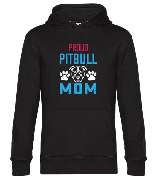 Vorschau: Proud Pitbull Mum - Unisex Premium Hoodie - Schwarz - Vorne