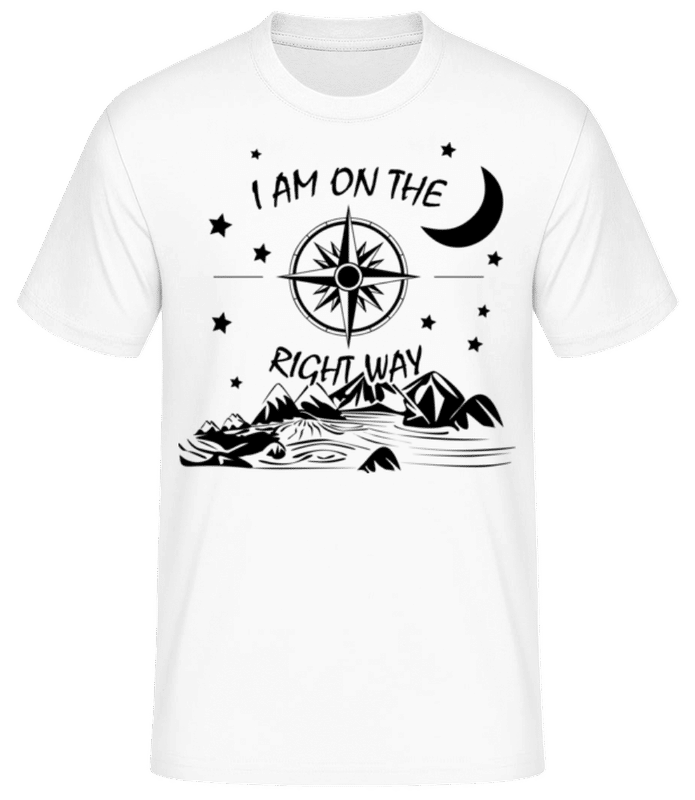 Vista previa: I Am On The Right Way - Camiseta básica para hombre - Blanco - delante