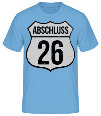 Route 66 Abschluss 2026 - Männer Basic T-Shirt - Hellblau - Vorne