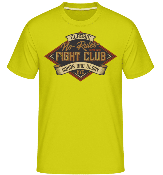 Aperçu: No Rules Fightclub -  T-Shirt Shirtinator homme - Citron vert - Devant