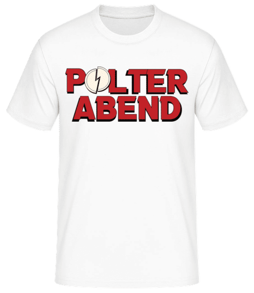 Vorschau: Teller Polter Abend - Männer Basic T-Shirt - Weiß - Vorne