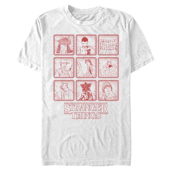 Aperçu: Netflix - Stranger Things - Skupina Season One Line - Homme T-shirt - Blanc - Devant