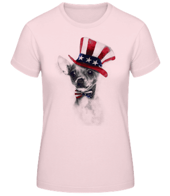 USA Chihuahua - Camiseta básica de mujer - Rosa - delante