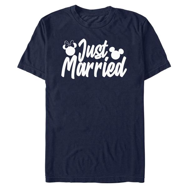 Aperçu: Disney Classics - Mickey Mouse - Mickey & Minnie Married Mice - Homme T-shirt - Bleu marine - Devant