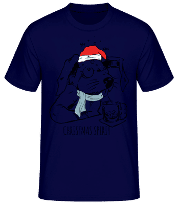 Weihnachtszeit - Männer Basic T-Shirt - Marine - Vorne