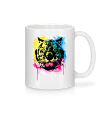 Multicolor Tiger - Taza - Blanco - delante