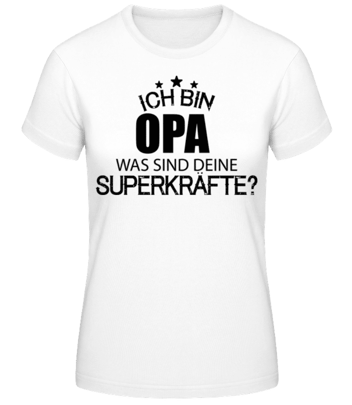 Vorschau: Superkraft Opa - Frauen T-Shirt B&C - Weiß - Vorne