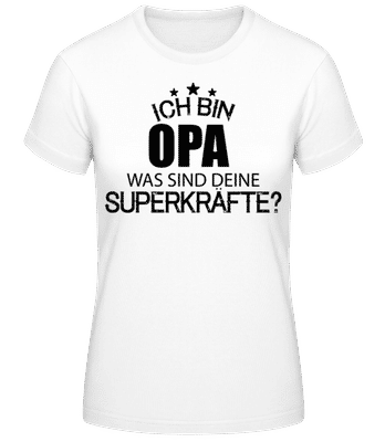 Superkraft Opa - Frauen T-Shirt B&C - Weiß - Vorne